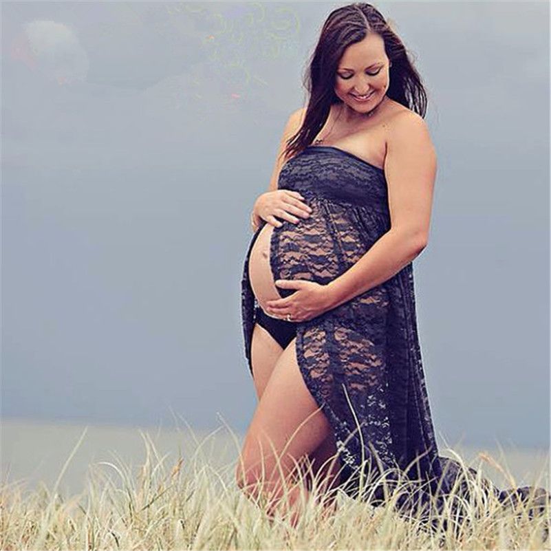 maternity dress with split front