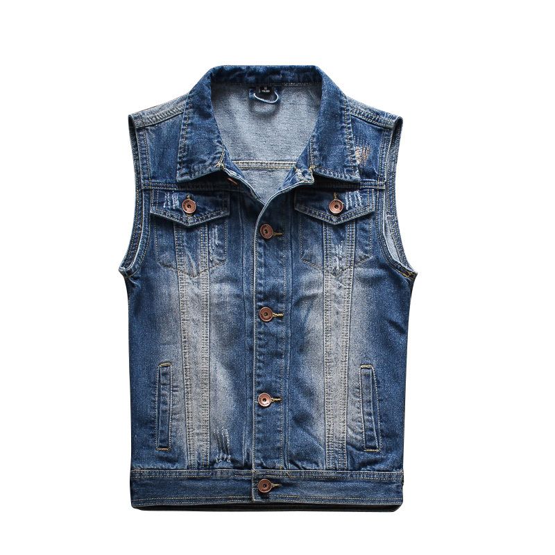 men's sleeveless denim jacket