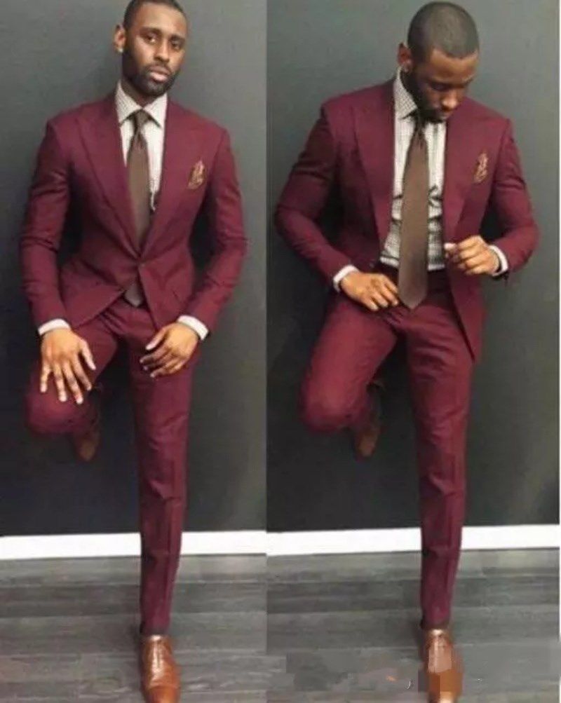 Acquistare Uomini Su Misura Abiti Da Uomo Borgogna Tuxedo Abiti Da Sposa  Moda Economici Uomo Vestito Formale Guardello Tuxedos Giacca + Pantaloni  Economico | Consegna Veloce E Qualità | DHgate Italy