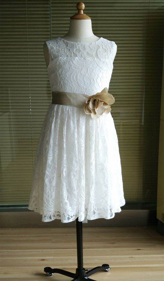 ivory lace toddler dress