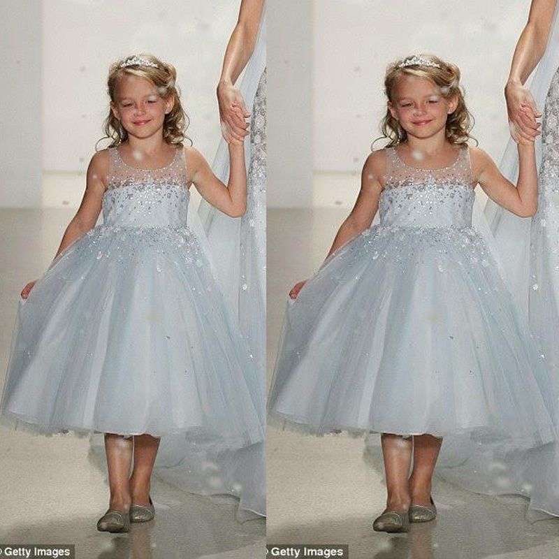 elsa flower girl dress