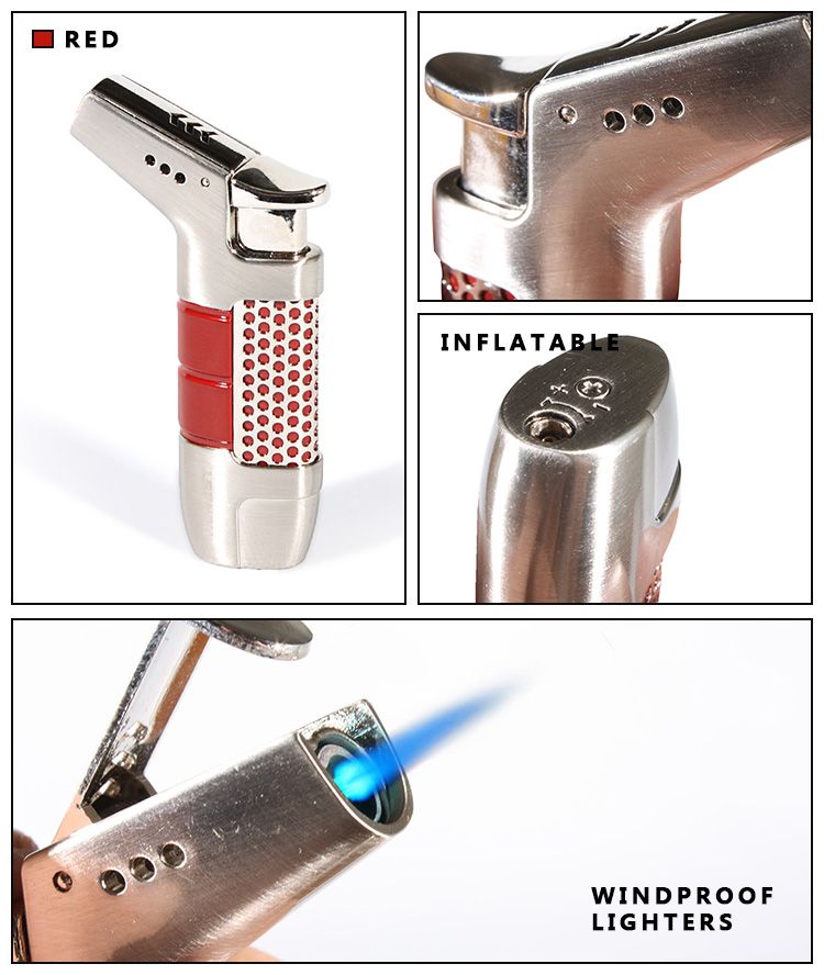 Modern Lighter Outdoor Barbecue Windproof Metal High Quality Butane Gas