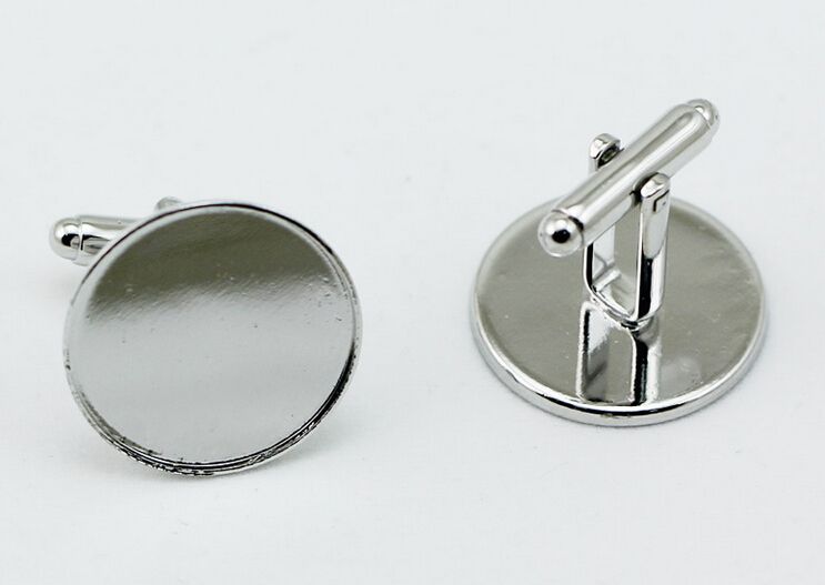 21mm Diy Circle Cufflinks Accessories High Quality Cufflink Blanks For