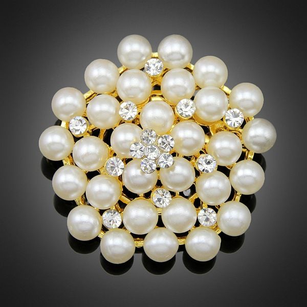Pin Artificial De La Broche De La Flor De La Perla Pin Artificial De La Broche De La Flor De La Perla