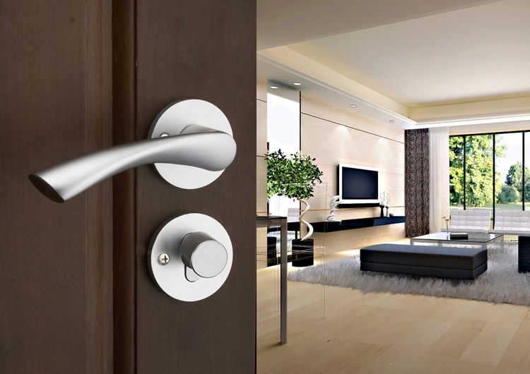 Simple European High Grade Space Aluminum Door Interior Bedroom Doors Mechanical Locks Metal Locks Quality First Decorative Drinking Straws Designer