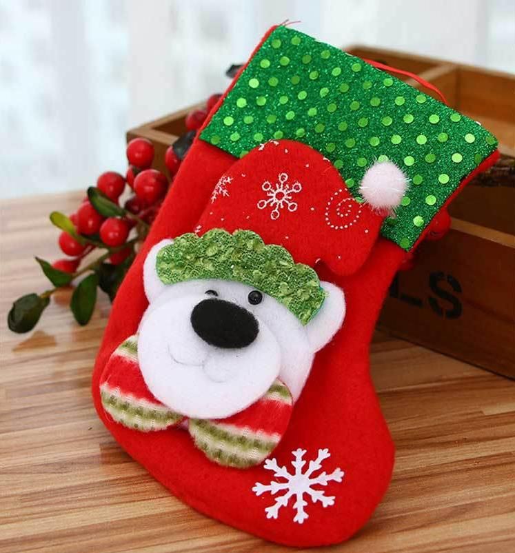 Weihnachtsstrumpf Santa Schneemann Hirsch Socke Geschenk Tasche Weihnachtsbaum