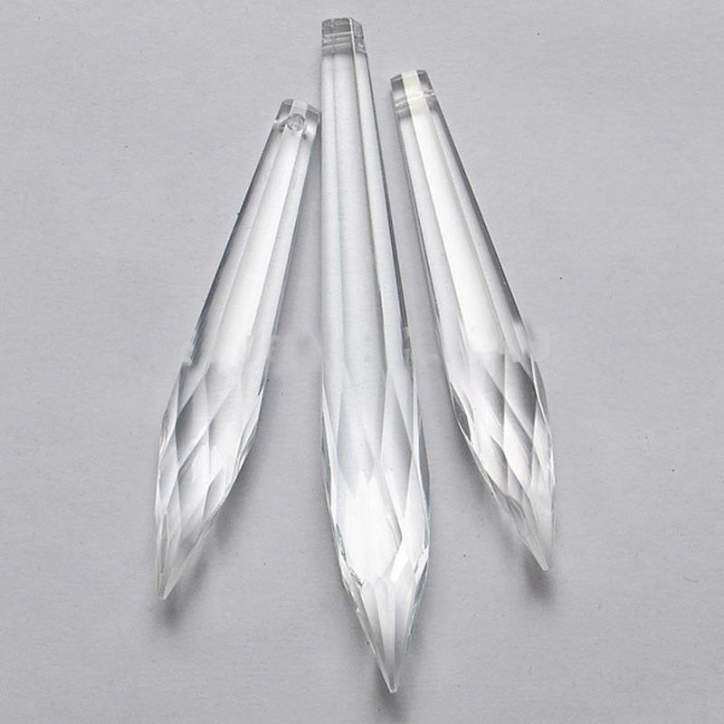 2021 Clear Crystal Chandelier Icicles Parts Drop Prism Replacement Garland Pendants Wedding Decoration 76mm W050 From Wqm635135757 1 61 Dhgate Com 2021 Clear Crystal Chandelier Icicles, Chandelier Glass Drops Parts