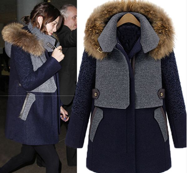plus size coat with fur hood
