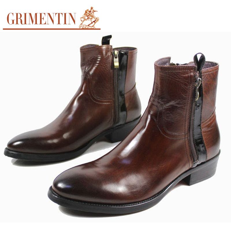 Grosshandel Grimentin Heisser Verkauf Marke Herren Stiefeletten Italienische Mode Reissverschluss Aus Echtem Leder Schwarz Braun Formelle Business Kleid Herren Stiefel Fur Manner Schuhe Von Grimentin 194 73 Auf De Dhgate Com Dhgate