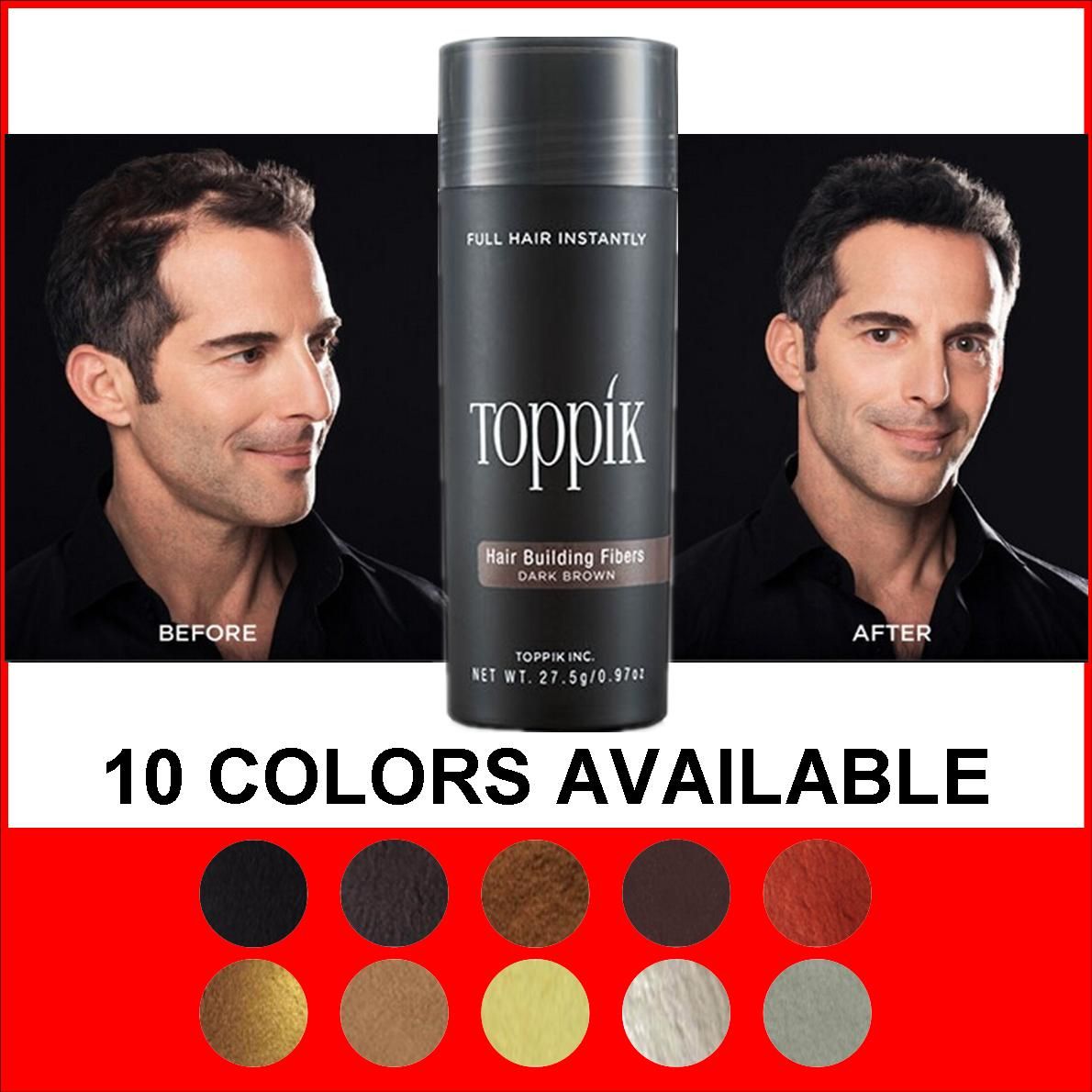 Toppik  hair fibers china best hair loss treatment product for men and  women stock