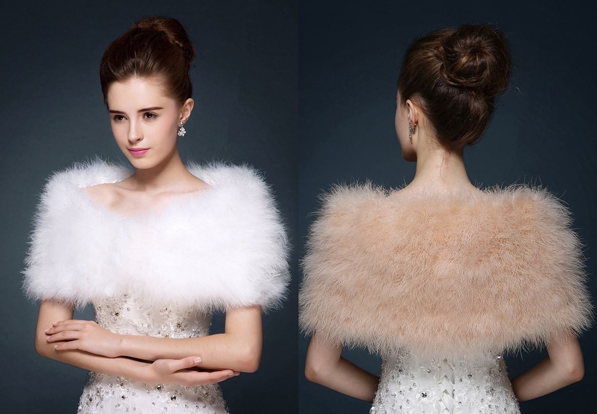 ostrich feather wrap