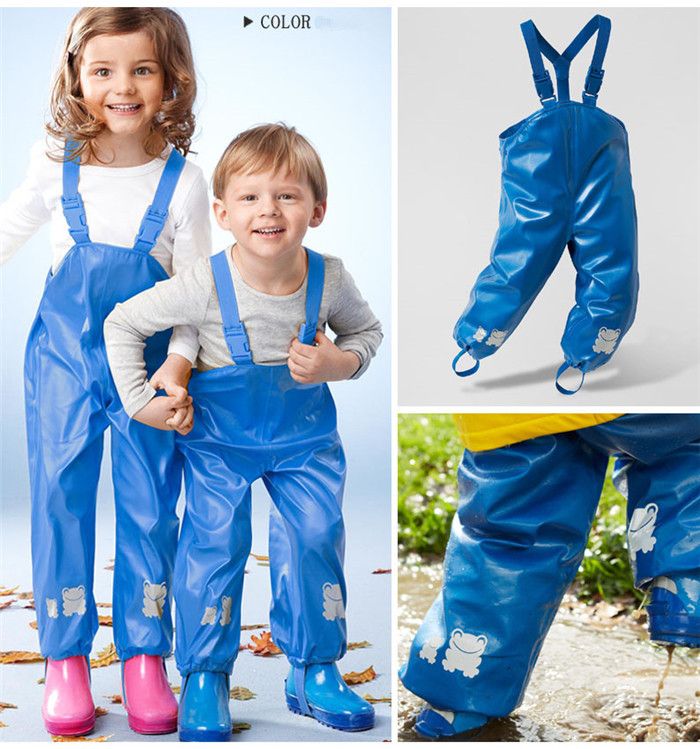 Kids Waterproof Rain Over Trousers Childrens Childs Boys and Girls Rainwear