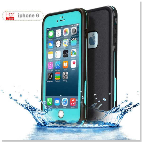 Original Para el iPhone 6 Funda impermeable Protección contra el agua prueba de agua para la vida agua IP68 a prueba de golpes Cubierta para iPhone 6 "iphone 6S plus