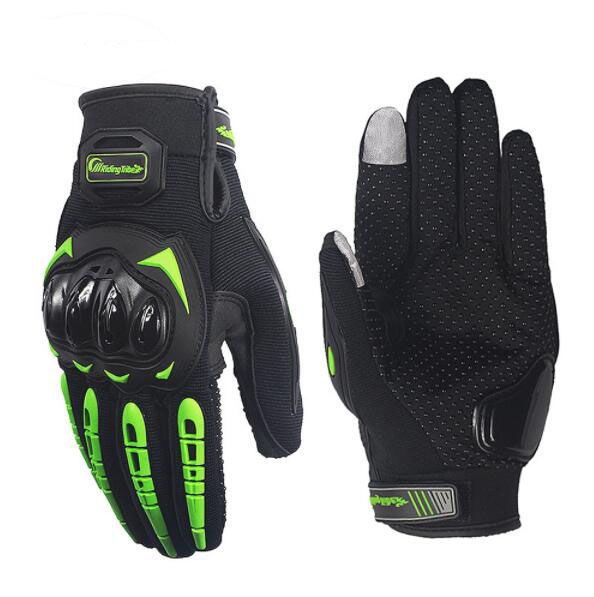 green bike gloves