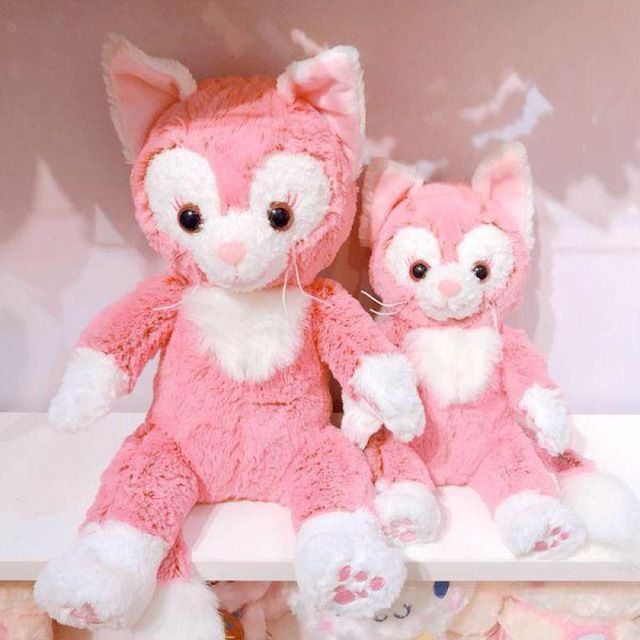 pink plush cat