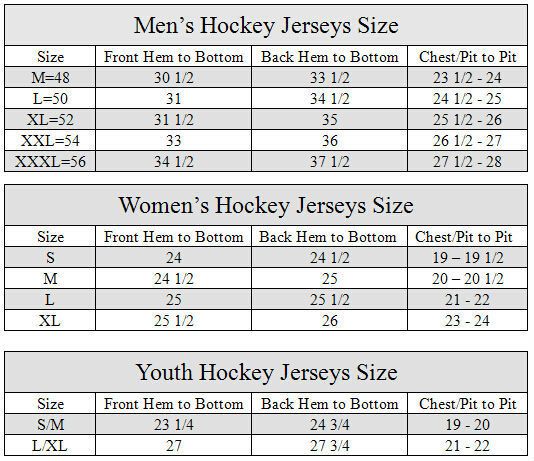 Football Jersey Size Chart Youth