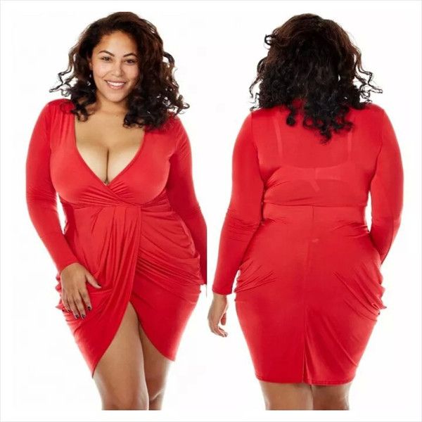 Style Plus Size Women Girls Dress Sexy 