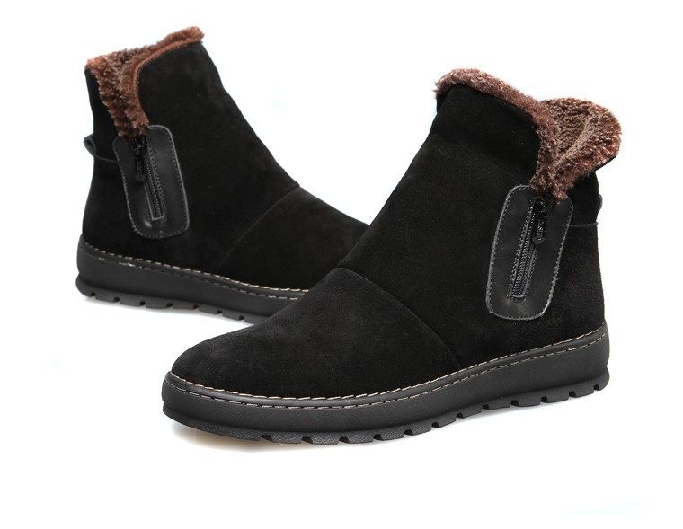 mens leather fur lined boots