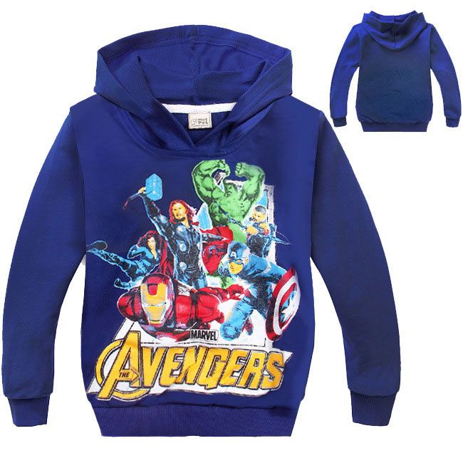 Compra / De Dibujos Animados The Avengers Ropa Infantil Chicos Niños  Sudaderas Con Capucha Sudaderas Camisetas Primavera Otoño De Manga Larga T  Shirt 2 8Y Azul Barato | Entrega Rápida Y Calidad | Es.Dhgate
