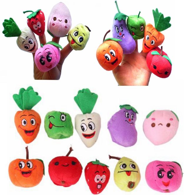 fruit finger puppets