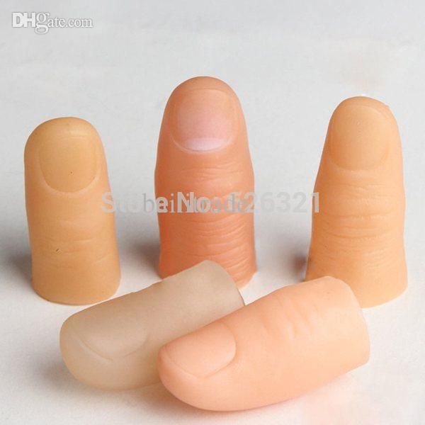 5Pcs Fake Soft Thumb Tip Finger Close Up Stage Magic Trick Wholesale Hot EZ TPI 