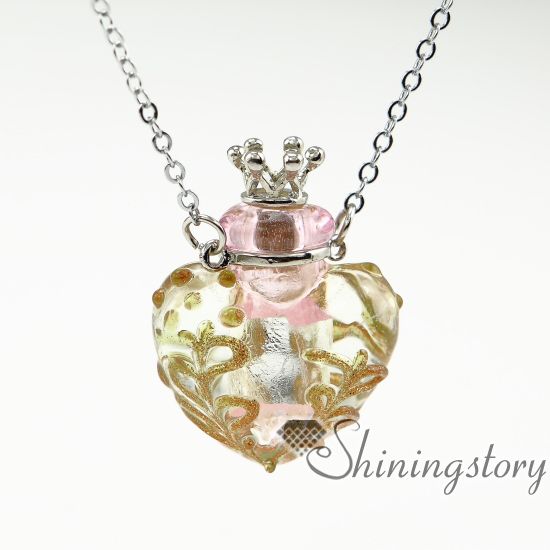 Heart Diffuser Locket Aromatherapy Necklaces Essential Jewelry