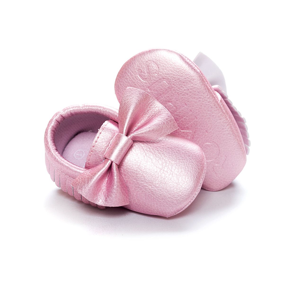 pink newborn shoes