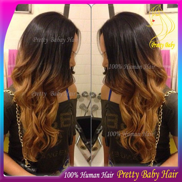 Honey Blonde Ombre Body Wave U Part Wig Unprocessed Virgin Indian