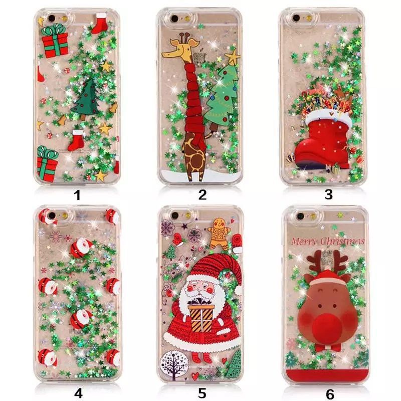 Housse Telephone Portable Glitter Etoiles Quicksand Arbre De Noel Pere Noel Telephone Pour Liphone 5 X 8 6s 7 Plus Dur Pc Retour Couverture Coque Housse Pour Telephone Portable Propose Par Waxinlace