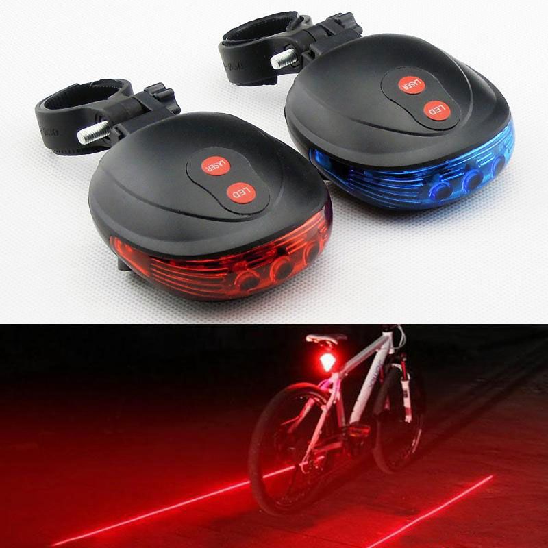 Bicicleta Bicicleta Luz láser Ciclismo Seguridad Led Lámpara Lámpara de bicicleta Bicicleta Luz trasera (2