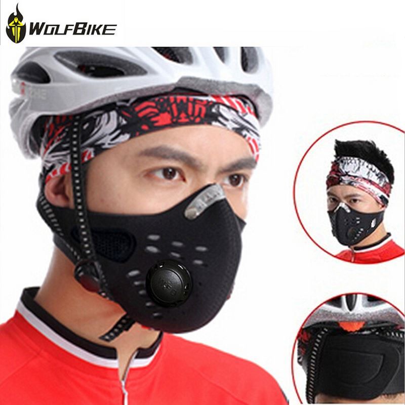 WolfBike Bicycle Surgical Mask Mountain Road Bike Cycling Anti Fog Dust ...