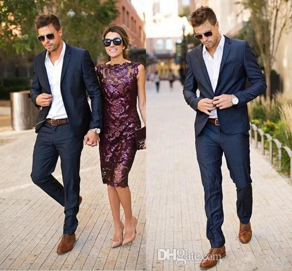 men in navy suits
