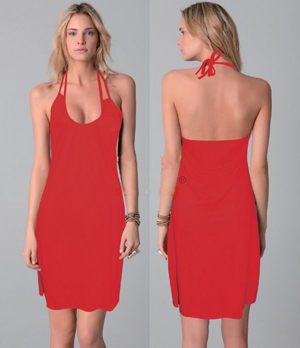 halter beach cover up