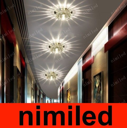 2019 Nimi544 3w Led Crystal Aisle Lights Porch Lighting Bar Corridor Balcony Foye Ceiling Lamp Downlight Spotlight Recessed Surface Mounted From