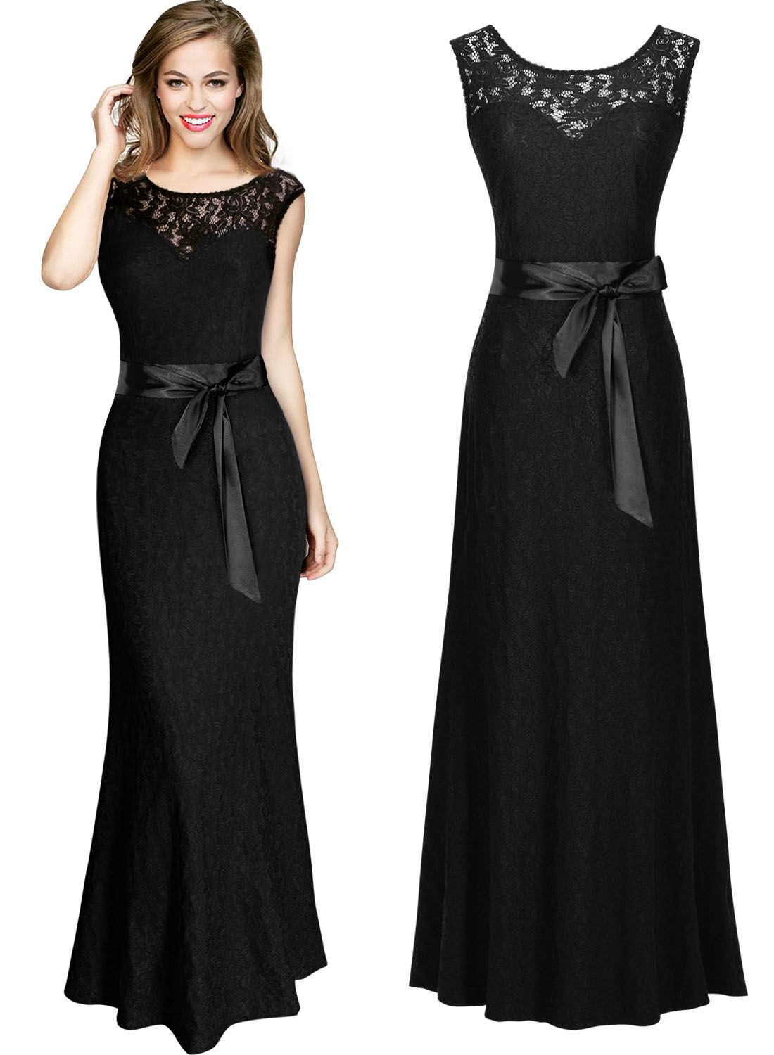 Robe Femmes /Él/égante De Mariage Encolure Ronde Pour Dentelle Dress