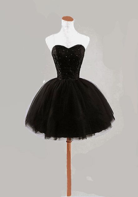 black tulle cocktail dress