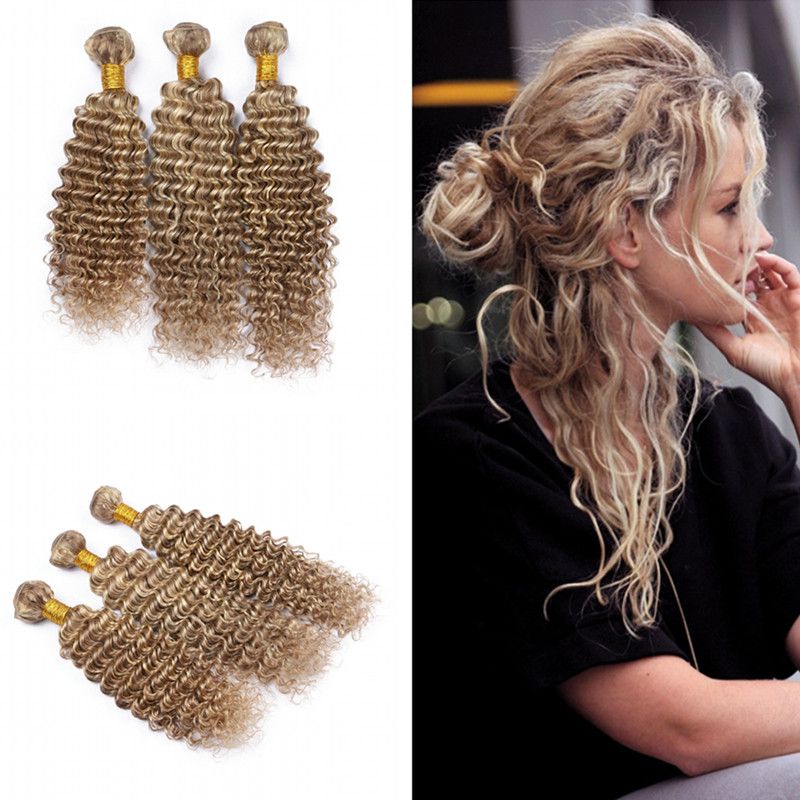 New Arrival 8 613 Ombre Deep Wave Human Hair 3 Bundles Brown And