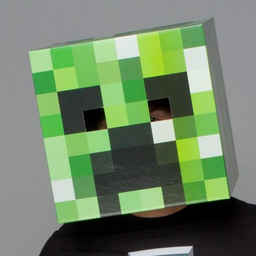 Hot Selling Minecraft Creeper Box Head Mask Headgear Best Quality