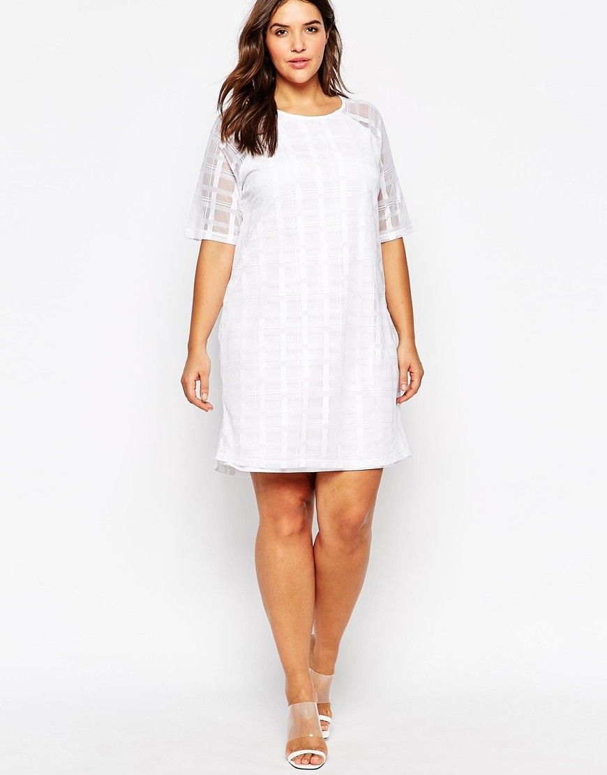 casual white dress plus size