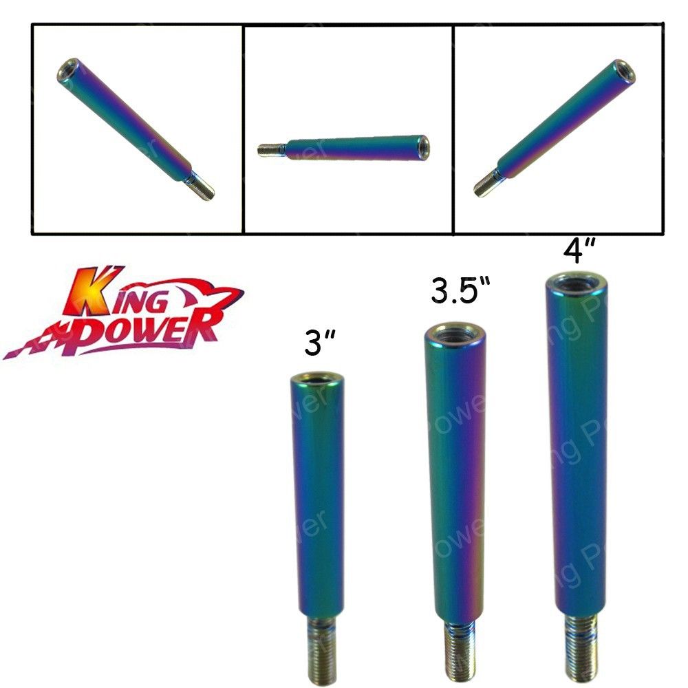 KP Neo Chrome SHIFT KNOB EXTENSION M10X1.5 FOR MANUAL GEAR SHIFTER