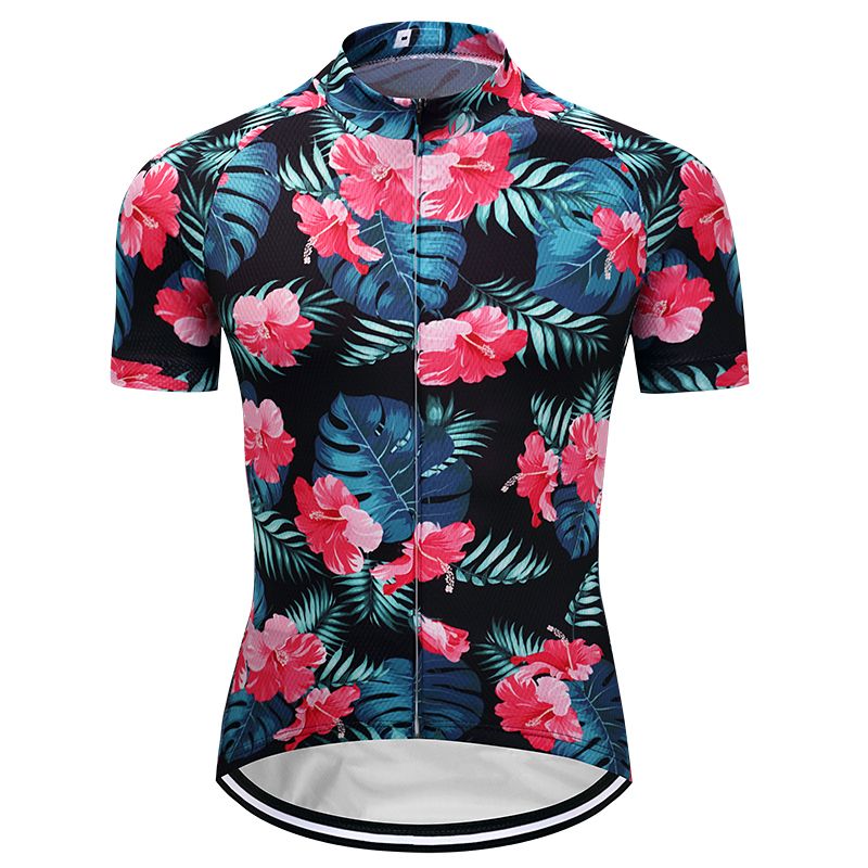 CHEJI Women/'s Cycling Jersey Mountain Bike Jersey Cycling MTB Shirt Flowers
