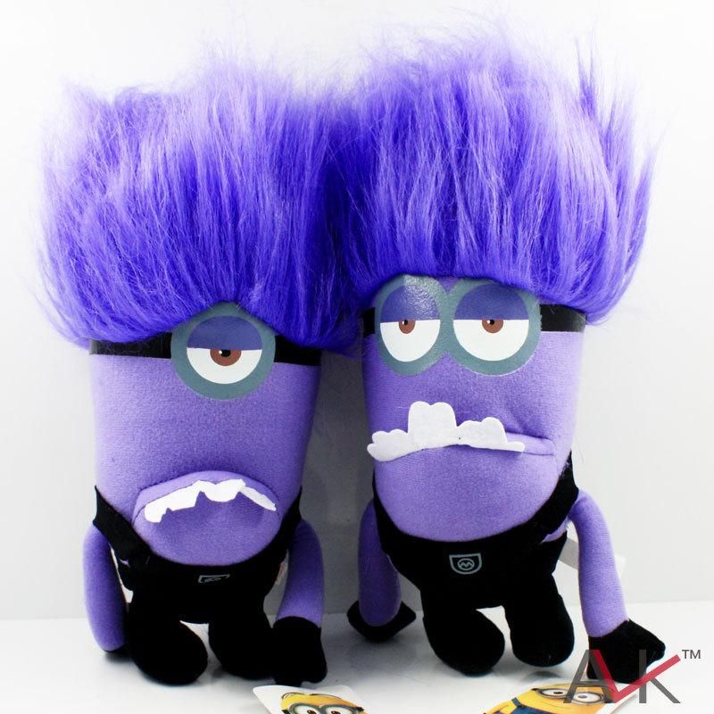2020 25cm Despicable Me 2 Purple Evil Minions 3d Plush Doll With