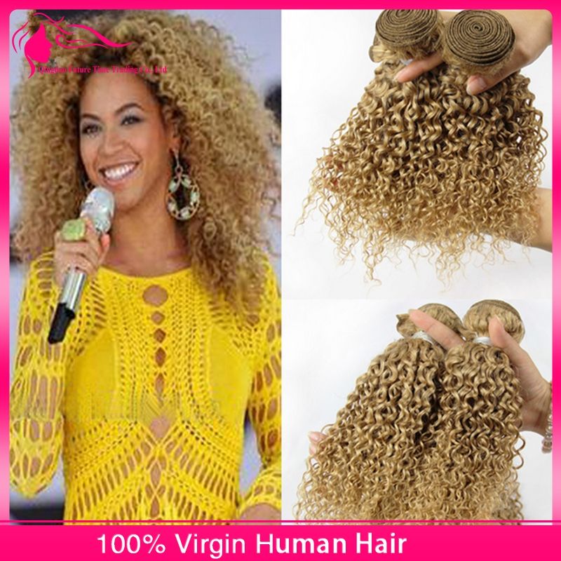 Honey Blonde Peruvian Hair 3 Bundles Blonde Deep Curly Weave Cheap