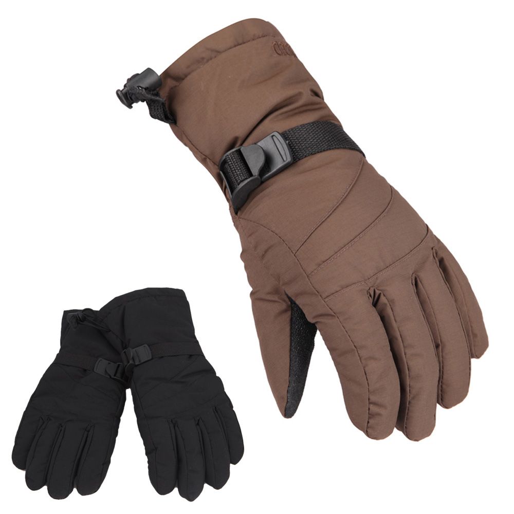 mens brown ski gloves