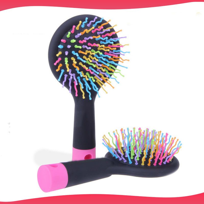 Rainbow Volume Hair Brush Multi Color Magic Detangler Hair Styling Tool