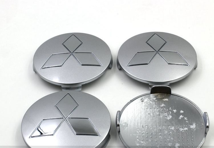 ABS 81mm Mitsubishi Wheel Center Hub Caps Chrome Badge Wheel Hub Covers