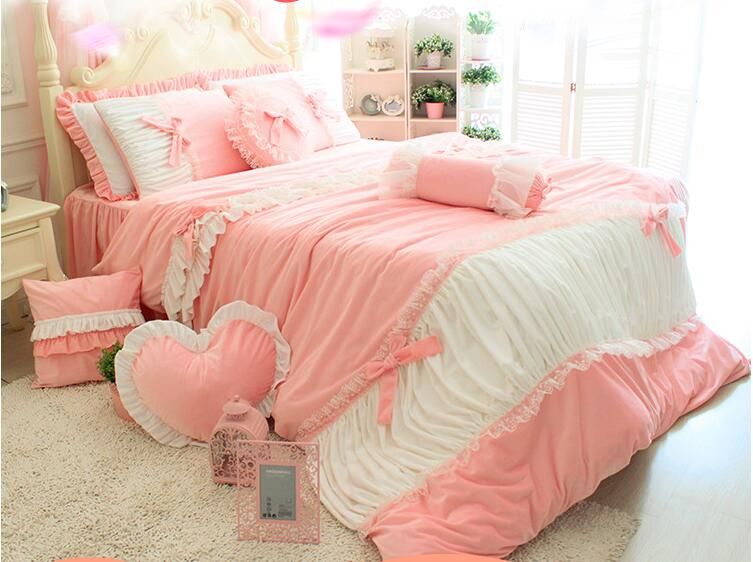 Korean Garden Short Plush Coral Fleece Velvet Moon Bedding Sets