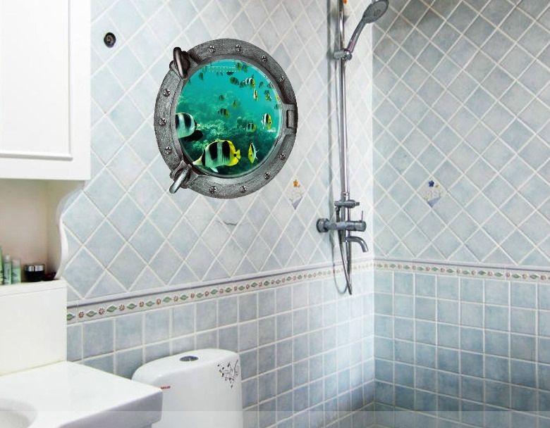 Diy Tropivsl Fish Wall Sticker Home Decor Decal Art Kids 3D Stickers Bathroom