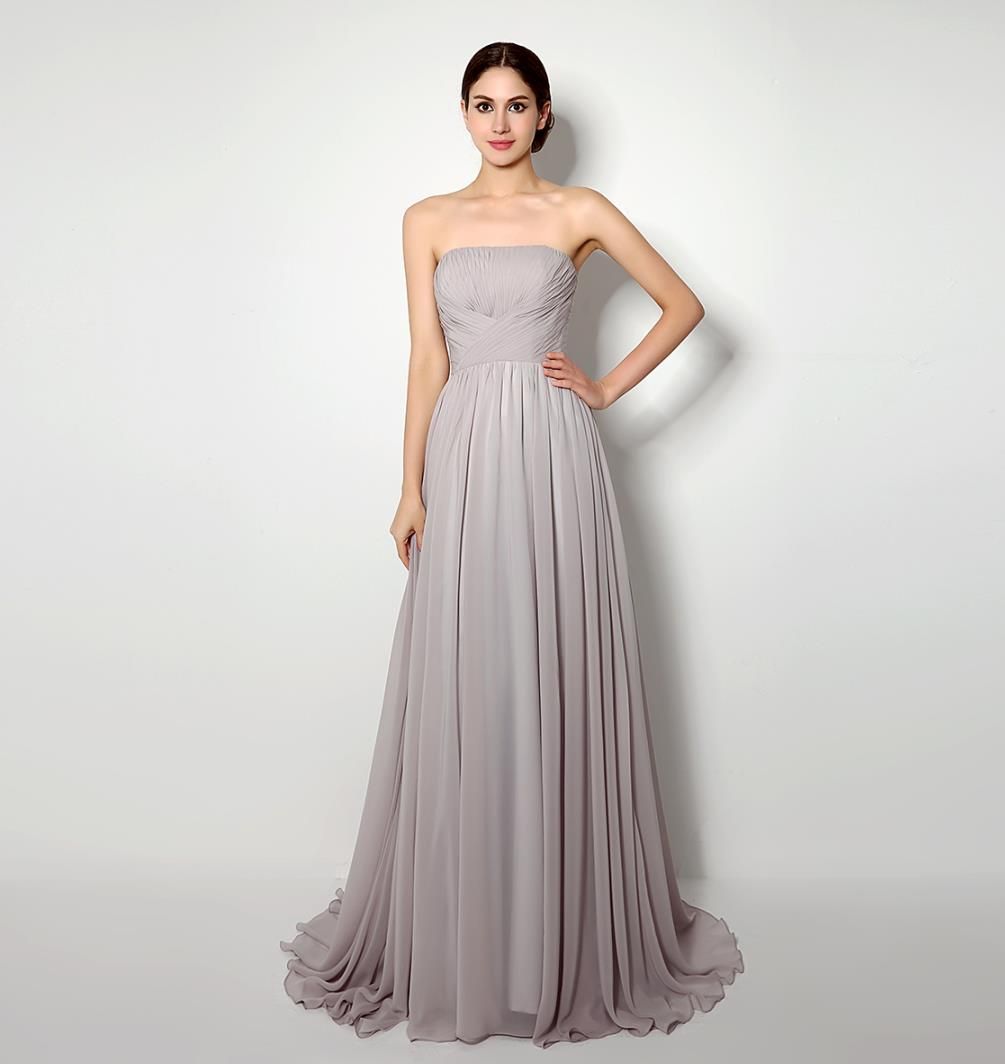 bridesmaid strapless dresses