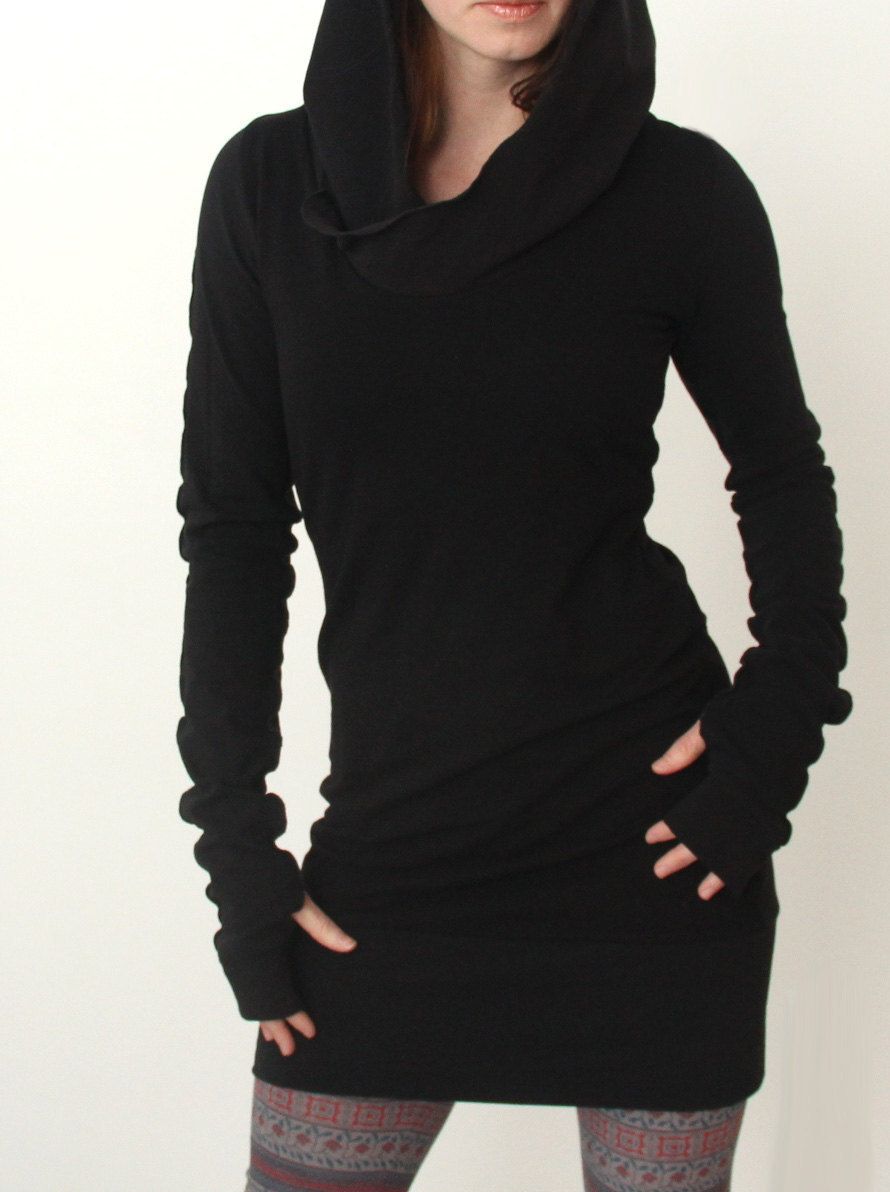 hooded sweater dress